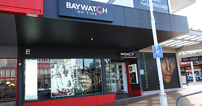 Baywatch On Time Shop Front